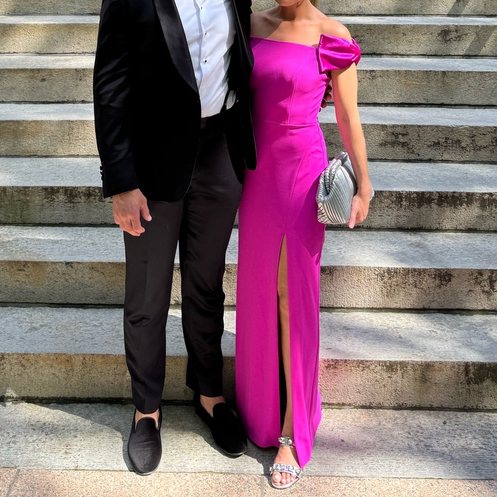 COPY - Aidan Mattox Bow Column Gown